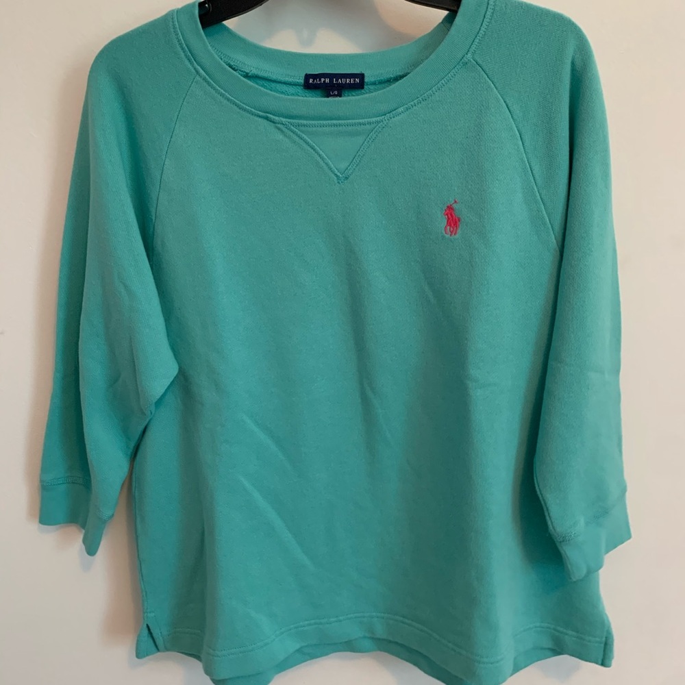 Women’s teal polo Ralph Lauren sweatshirt